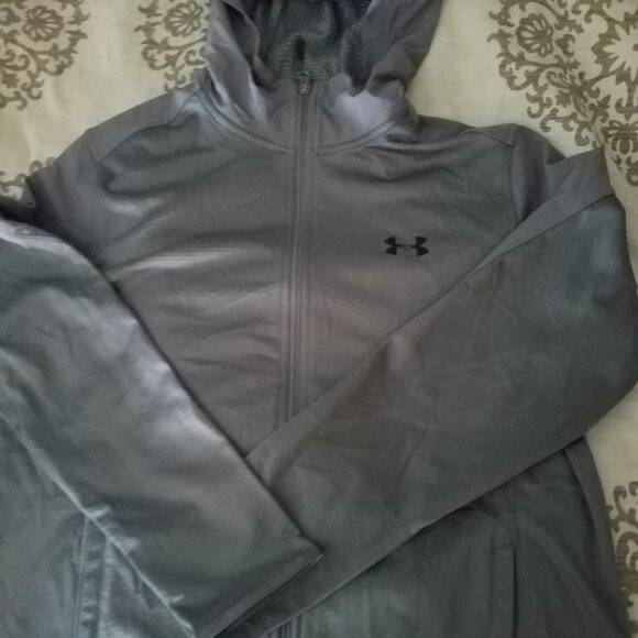 Under Armour Full Zip Hooded Jacket with Pockets Large - Picture 9 of 12